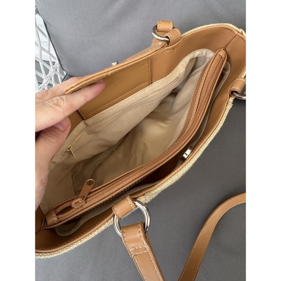 Woven Straw Tote Bag Fruit Embroidery Summer Resort Beach Y2K Strawberry Melon - Picture 6 of 10